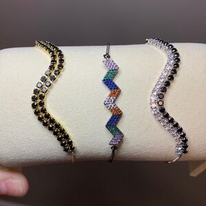 Pretty Bird Real Gold Plated Dainty Lariat Bracelets